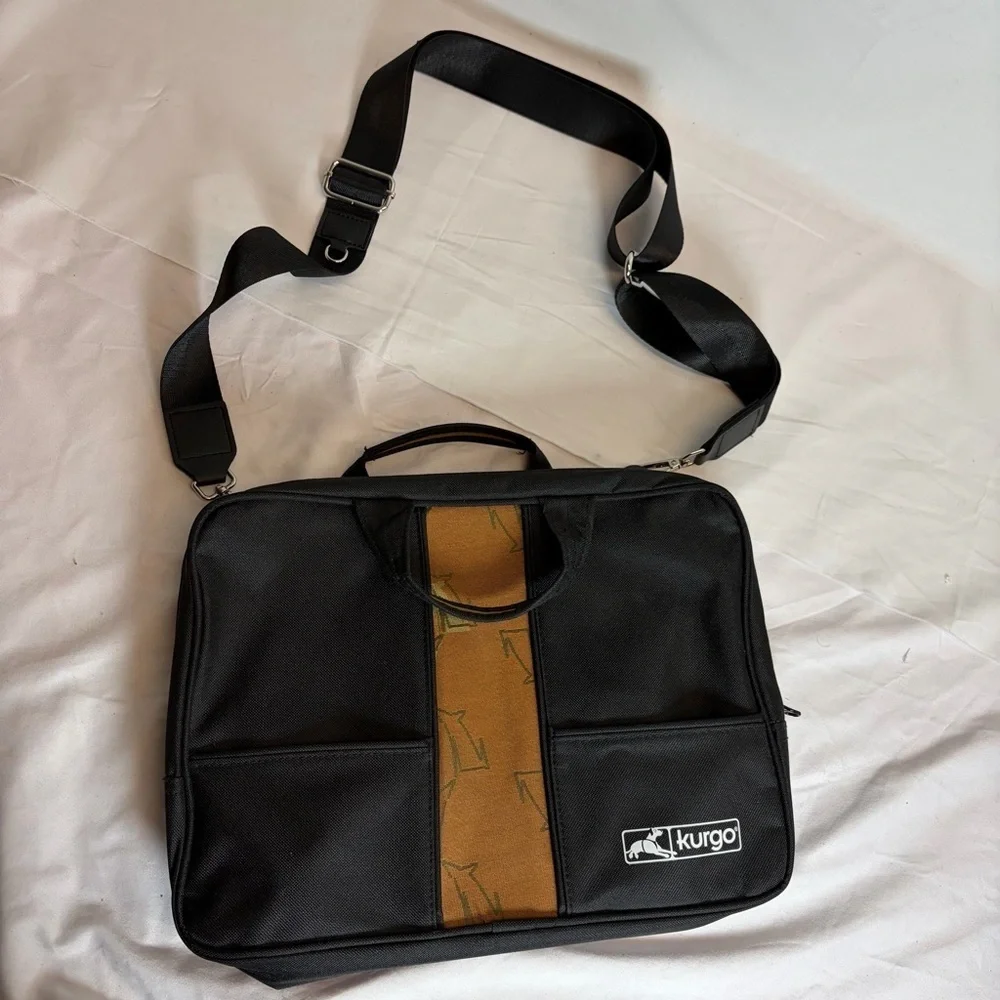 Kurgo Black Travel Organizer Bag – Laptop/Work Tote – Added Long Strap
